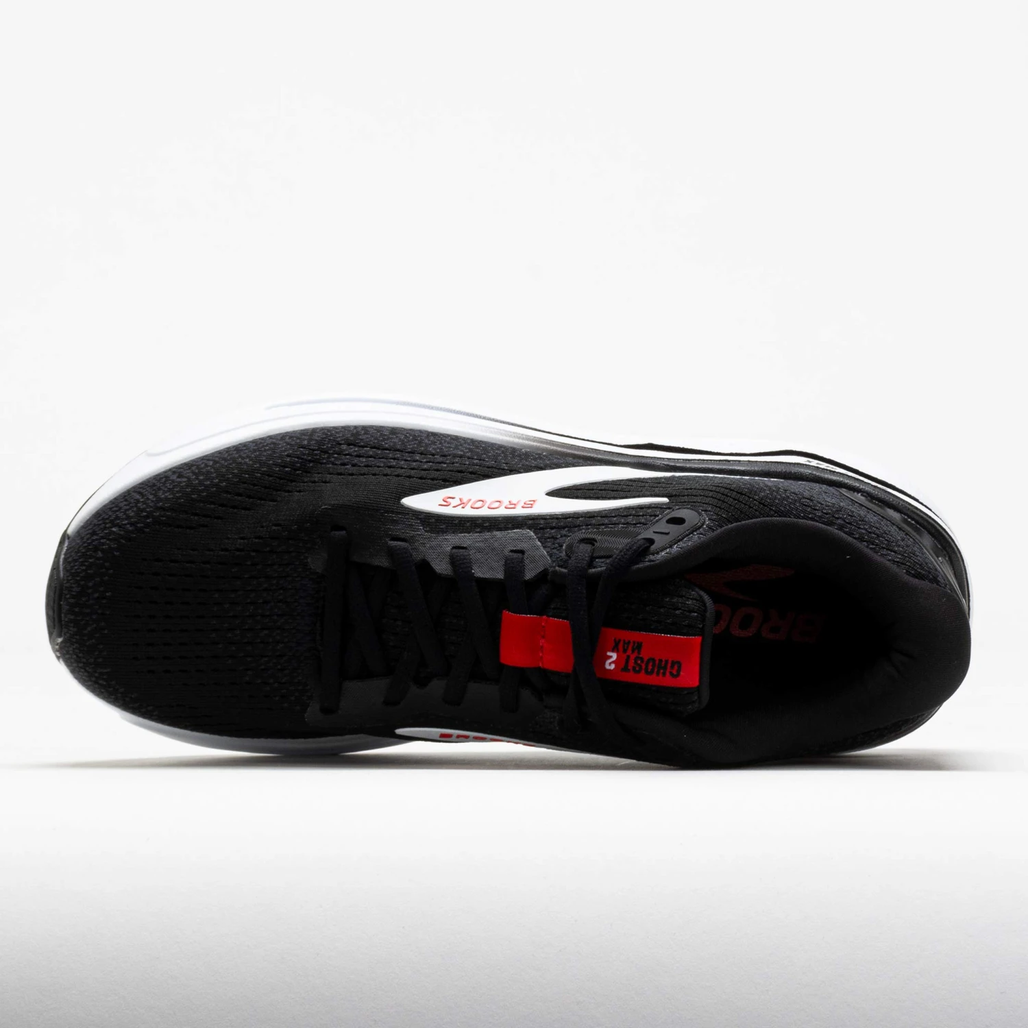 Brooks Ghost Max 2 Men's Black/White/Fiery Red 5 Brooks Ghost Max 2 Men's Black/White/Fiery Red - Image 3