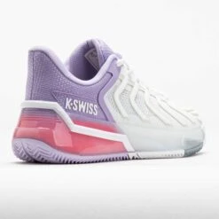 K-Swiss Ultrashot 4 Clay Women's White/Orchid Petal/Neon Blaze -Hoka Shoes Sale 118270 6