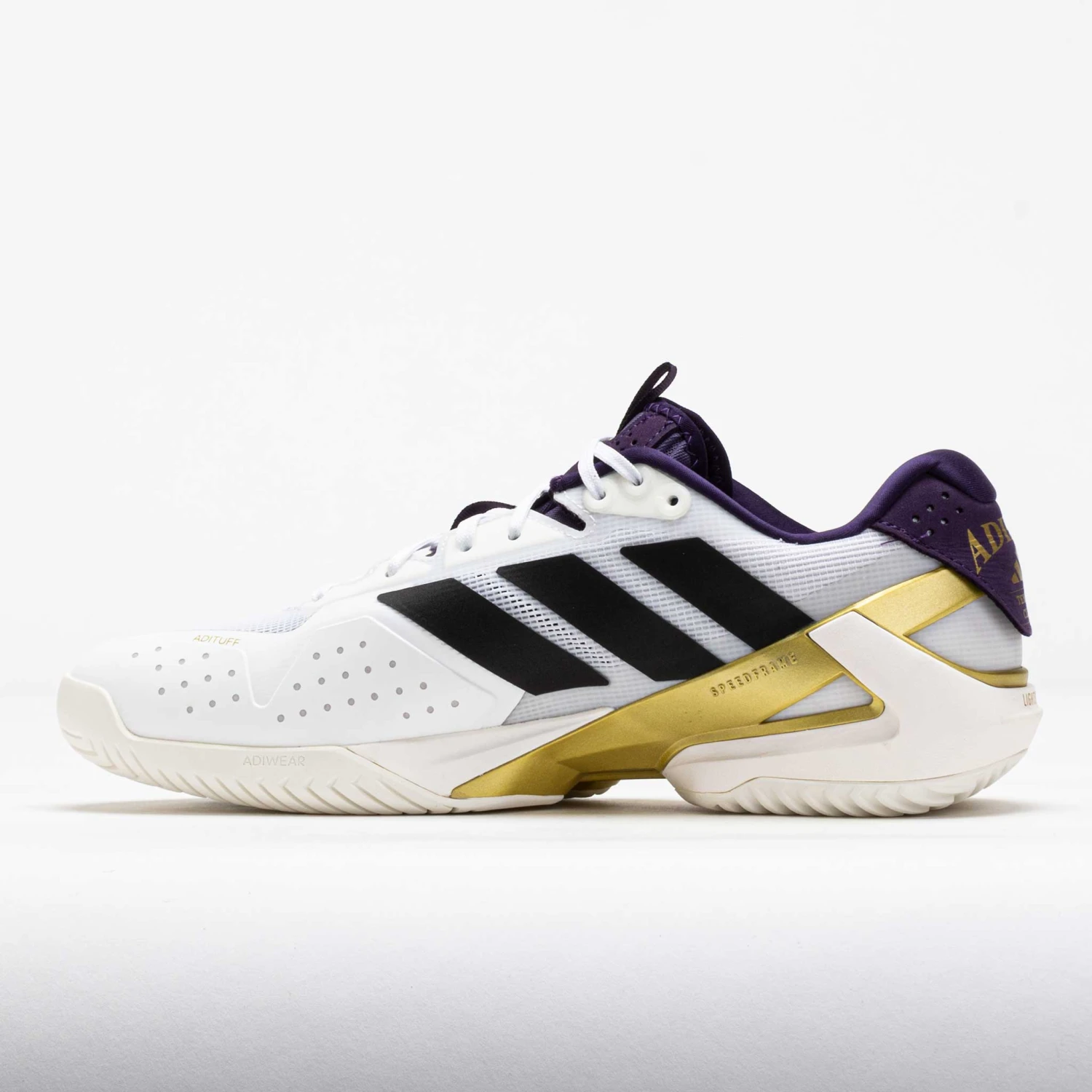 Adidas Adizero Ubersonic 5 Men's White/Black/Aurora Plum 4 Adidas Adizero Ubersonic 5 Men's White/Black/Aurora Plum - Image 2
