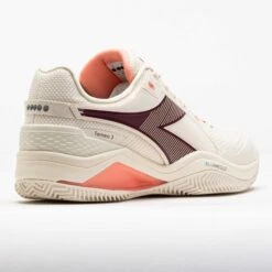 Diadora Blushield Torneo 3 Clay Women's White/Maroon/Desert Flower -Hoka Shoes Sale 118523 6