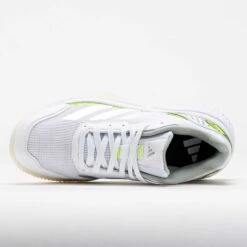 Adidas CourtQuick Women's White/Silver Metallic/Lucid Lemon -Hoka Shoes Sale 450035 2