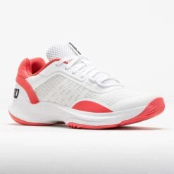 Wilson Hurakn Pro V2 Women's White/White/Dubarry -Hoka Shoes Sale 450074 5