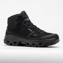 On Running On Cloudrock Mid Waterproof Men's Black/Black -Hoka Shoes Sale 631647 5
